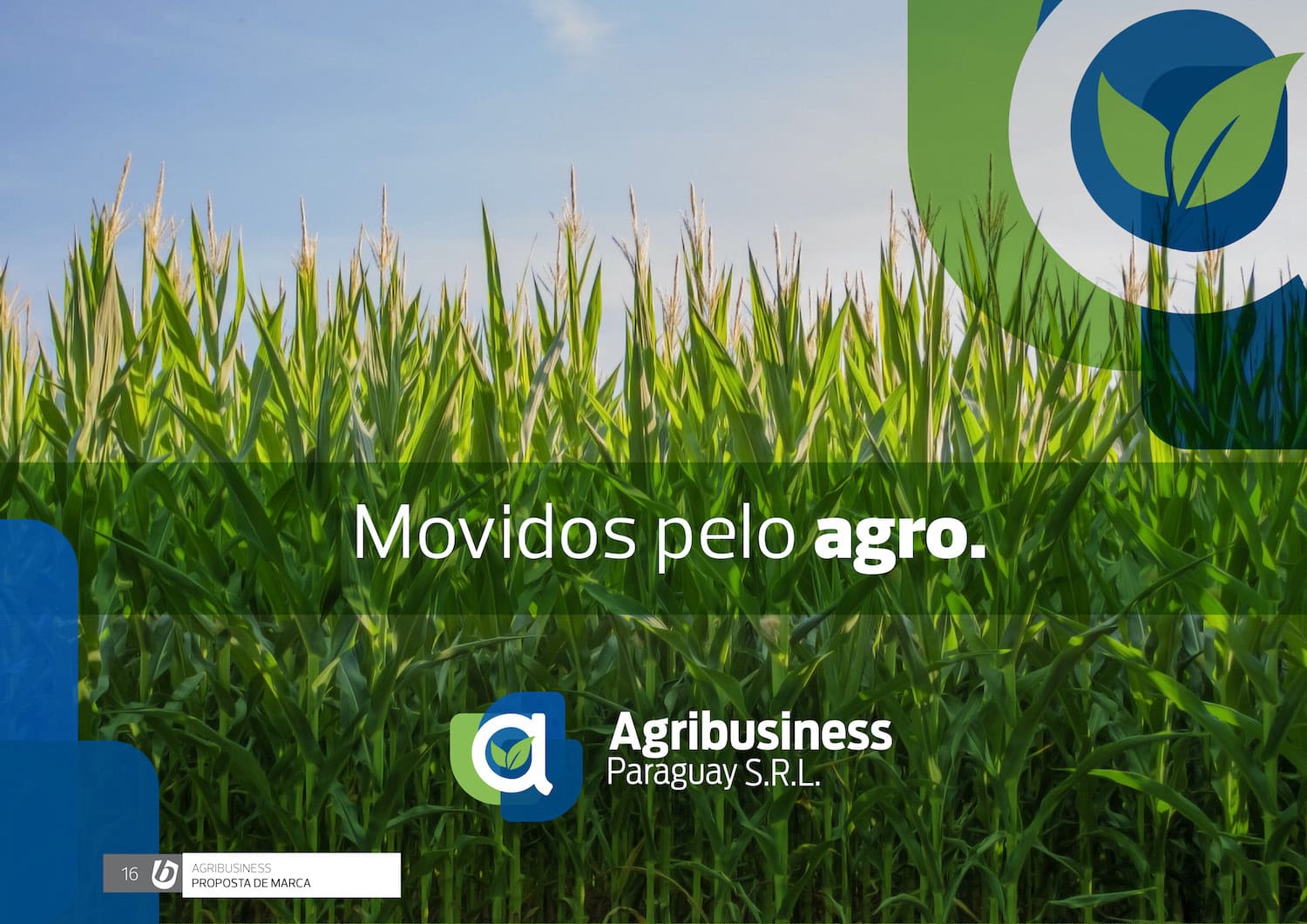 Design de criativo com o tema movidos pelo agro. Logotipo aplicado sobre o anúncio