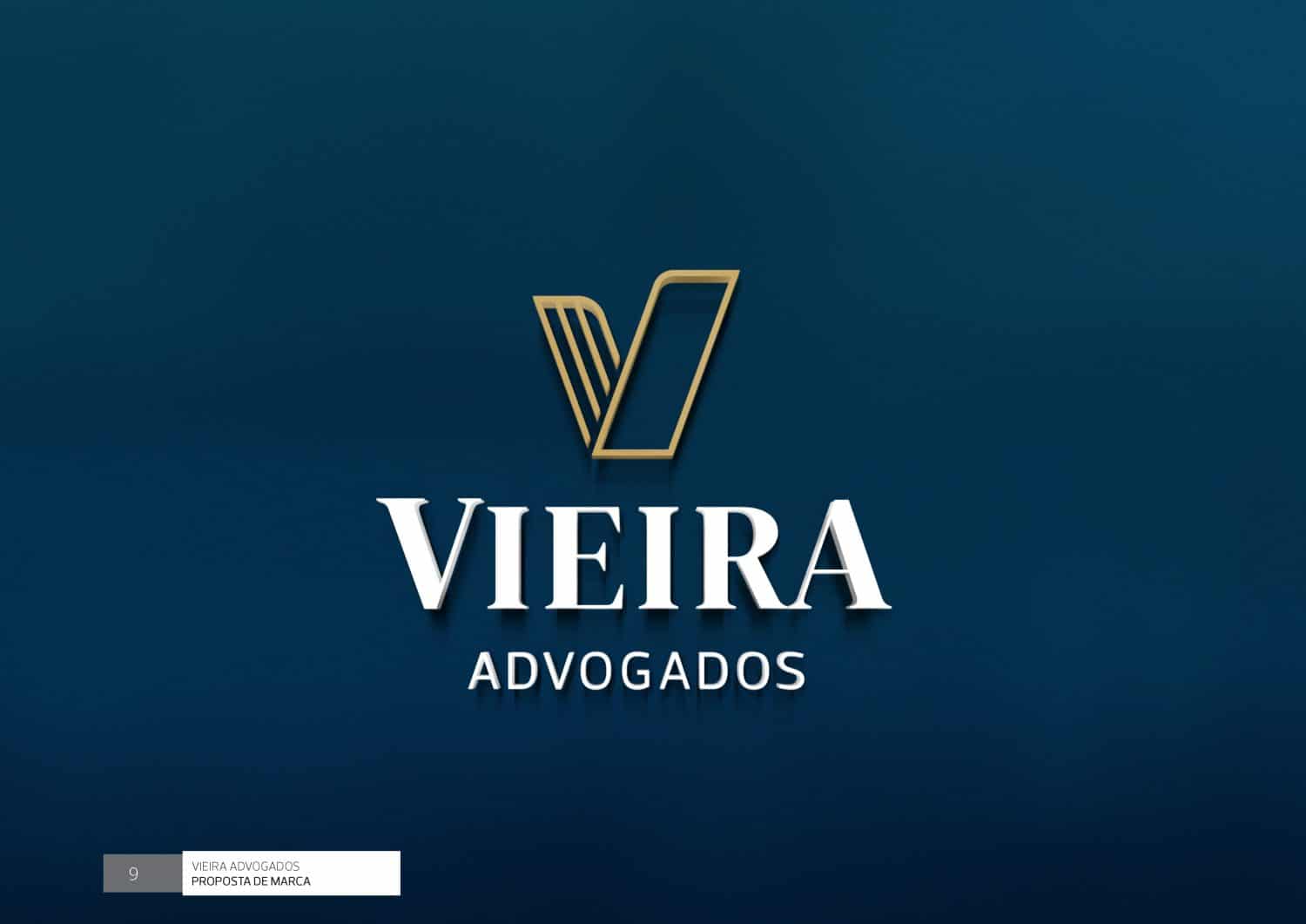 Logotipo criado pela Yots para o escritório de advocacia Vieira