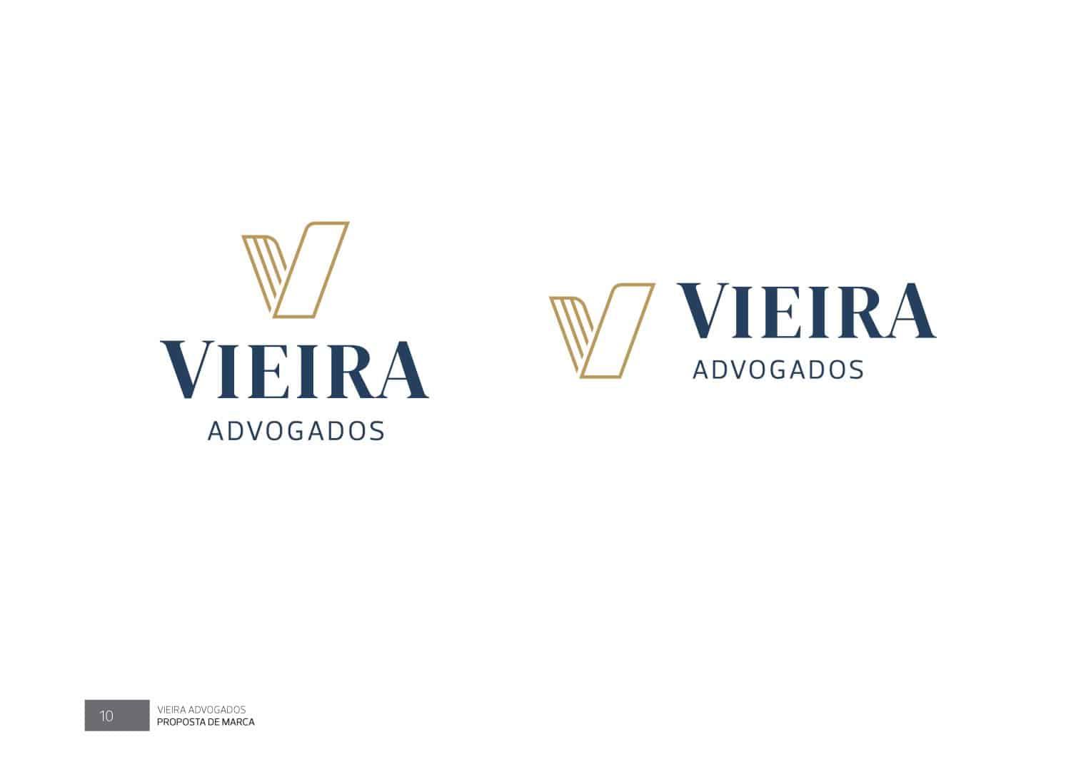 Variações do logotipo para o escritório de advogados